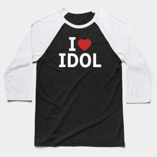 Oshi no Ko Ruby Hoshino Cosplay I Love Idol T Shirt Design in Episode 9 - Black Baseball T-Shirt